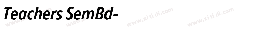 Teachers SemBd字体转换